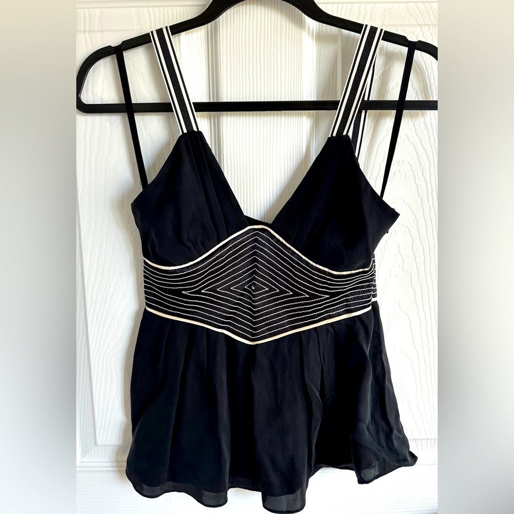 Nwot Catherine Malandrino Silk Baby Doll Top